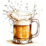 Nažehlovací obrázek -půllitr piva (18,0 x 19,0 cm) – Zboží Dáma
