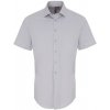 Pánská Košile Premier Workwear pánská bavlněná košile s krátkým rukávem PR246 silver