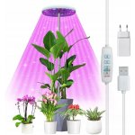 Lampa pro pěstování rostlin, kruhová 72 LED diody nastavitelná