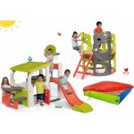 Smoby set hrací centrum Fun Center se skluzavkou a prolézačka Multi-Activity Tower s tyčí a pískovištěm 310059-30 – Hledejceny.cz
