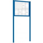 PROCITY Venkovní elegantní vitrína Tradition, 8 x A4, včetně sloupků, modrá | Zboží Auto