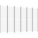 vidaXL 6dílný paraván bílý 300 x 200 cm Látka – Zboží Dáma