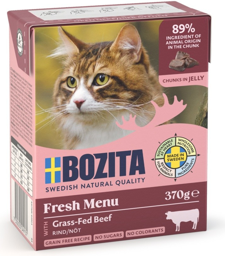 Bozita Cat kousky jelly s mletým hovězím masem 370 g