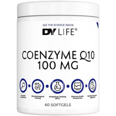 Dorian Yates DY LIFE Coenzyme Q10 100 mg 60 softgelových kapslí – Hledejceny.cz