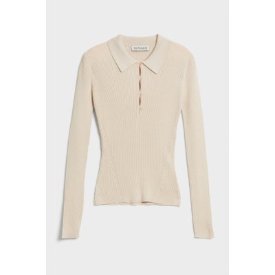 Trussardi svetr SWEATER POLO NECK VISCOSE BLEND bílá