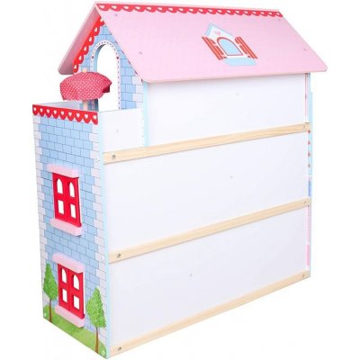 Infantastic Dřevěný domeček pro panenky s LED světlem 76 x 30 x 82 cm – Zboží Dáma