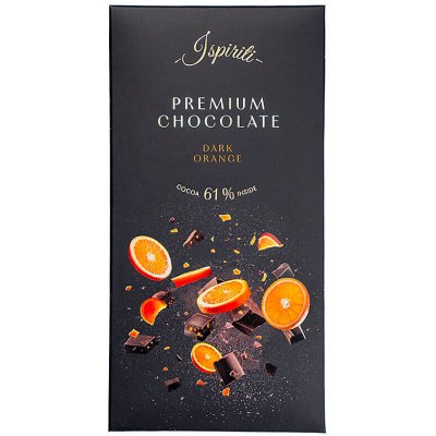 Spiriti Hořká čokoláda 61% s kousky pomeranče 80 g – Sleviste.cz