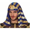 Karnevalový kostým Faraon modro zlatá pokrývka hlavy