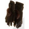 URan Multiway 2in1 Women Touch pletené rukavice s bambulkou pro kapacitní dotykový displej tmavě hnědá dark brown