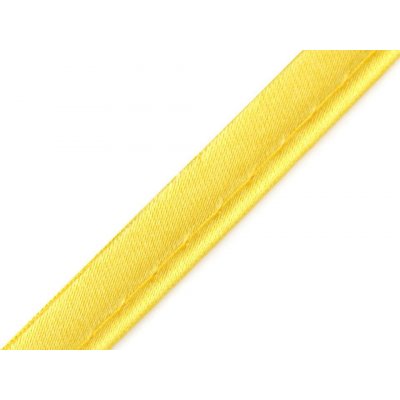 Prima-obchod Saténová paspulka / kédr šíře 10 mm, barva 80 žlutá
