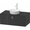 Koupelnový nábytek Duravit White Tulip skříňka 100x55x40.8 cm závěsná pod umyvadlo grafitová WT49810H1H1