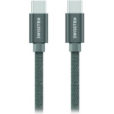 Swissten kabel Textile USB-C 1,2m, šedá – Hledejceny.cz