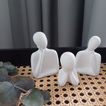 Beton home betonová dekorace rodina táta, máma, dítě 3 ks – Zboží Dáma
