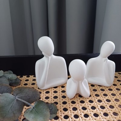 Beton home betonová dekorace rodina táta, máma, dítě 3 ks – Zboží Dáma