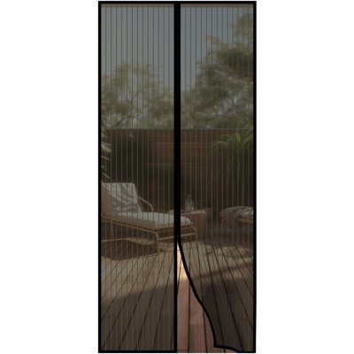 Onpira Černá dveřní síť proti hmyzu s magnety Rozměr: 90x210 cm – Hledejceny.cz