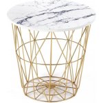 Halmar HA0007HARISSA 41 x 42 cm zlatá / bílý dekor mramoru – Zboží Dáma