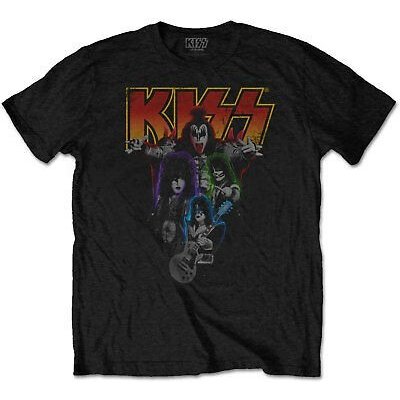 Kiss Neon Band černé tričko unisex