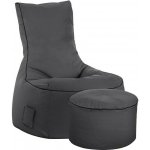Scuba sedací vak Swing s taburetem 90 x 65 x 95 cm antracit – Sleviste.cz