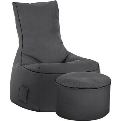 Scuba sedací vak Swing s taburetem 90 x 65 x 95 cm antracit – Sleviste.cz