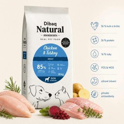 Dibaq Sense Natural breeder dog Chicken & Turkey 20 kg – Hledejceny.cz
