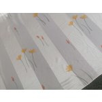Voálová záclona bílá-pruhy s květy 829291/05 300 cm – Hledejceny.cz