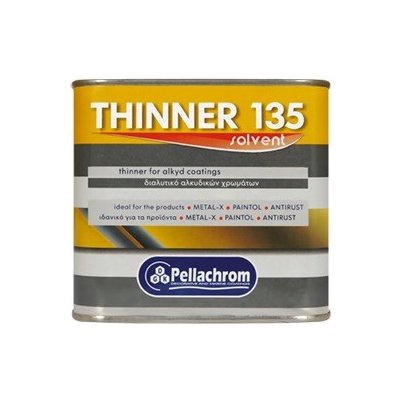 Pellachrom Thinner 135 ředidlo pro nátěry MARINE MINIO PRIMER, PAINTOL, METAL-X, METALAID, ANTIRUST 0,5L – HobbyKompas.cz