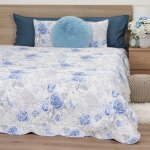 4Home Přehoz na postel Roses in blue, 220 x 240 cm + 2x 40 x 40 cm – Zboží Dáma