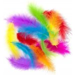 DP Craft Dekorativní krůtí peří mix barev 10-15 cm 30 ks jasné barvy – Hledejceny.cz