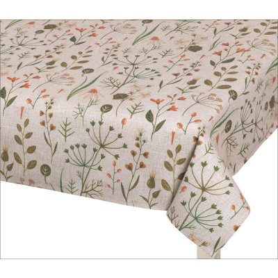 Bellatex Ubrus DITA Větvička na režné béžová zelená oranžová 100x100cm – Hledejceny.cz