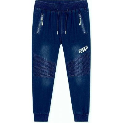 CHLAPECKÉ KALHOTY IMITUJÍCÍ RIFLE Tmavě modrá – Zboží Dáma