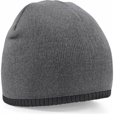 Beechfield 2-barevná pletená čepice B 44C graphite grey-black – Hledejceny.cz