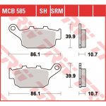Zadní brzdové destičky TRW / Lucas Honda XL 700 V Transalp 2008 - 2011 | Zboží Auto