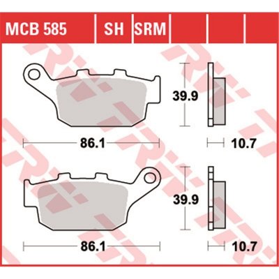 Zadní brzdové destičky TRW / Lucas Honda XL 700 V Transalp 2008 - 2011 | Zboží Auto