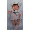 Panenka Marina & Pau Reborn miminko Ane ve svetru s myškou od firmy Ane Mouse Newborn 45 cm