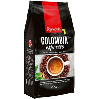 Popradská Colombia Espresso zrnková 250 g – Hledejceny.cz