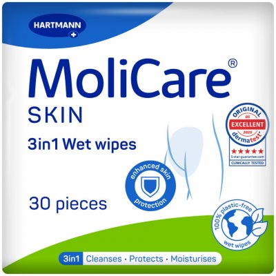 MoliCare Skin Vlhčené ubrousky 3v1 30 ks – Hledejceny.cz