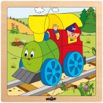 Woody puzzle Mašinka 4 dílky – Hledejceny.cz