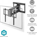 NEDIS SmartLife Motorised TV Wall Mount | 37 - 75 " | Maximum supported screen weight: 35 kg | Rotatable | Minimum wall distance: 153 mm | Maximum wall distance: 485 mm | Remote controlled | ABS / Ste – Hledejceny.cz