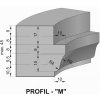 Fréza Sada fréz na okenní křídlo s VBD - Profil "M" - pro jednoduché zasklení