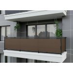MyBestHome balkonová zástěna Oslo 0,9 x 3 m hnědá – HobbyKompas.cz