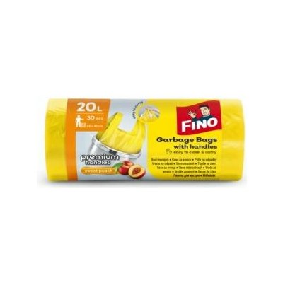 FINO Pytle na odpadky s ouškem parfémované Premium handles 20 l 30 ks 12µm 30ks žluté – Sleviste.cz