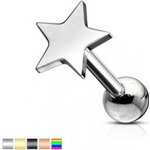 Piercingate činka do ucha hvězdička PNC00114 stříbrná – Zboží Dáma