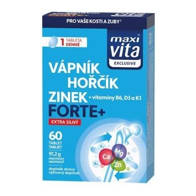 Maxi Vita Vápník + Hořčík + Zinek + D3 + K 30 tablet – Hledejceny.cz