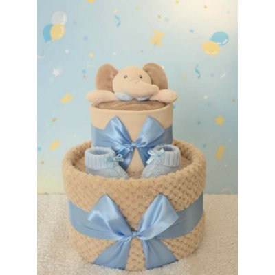 Brumlík dvoupatrový plenkový dort Sloník kapučíno – Hledejceny.cz