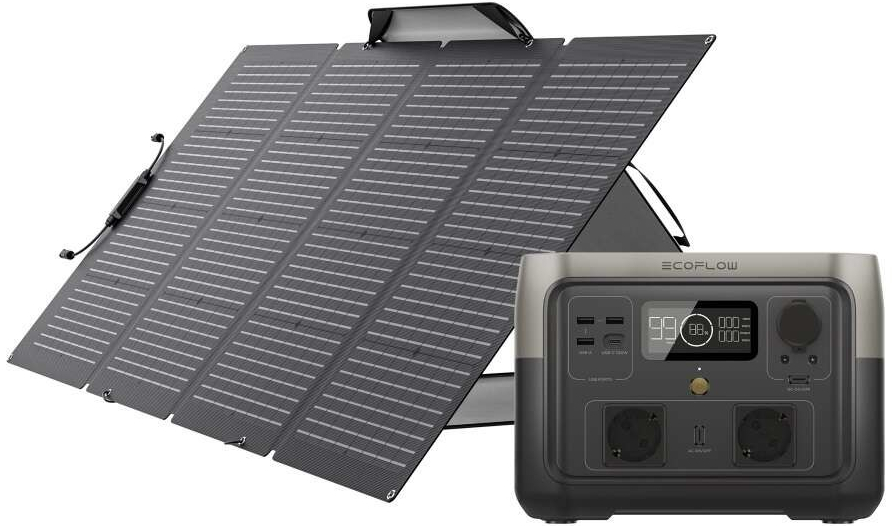 EcoFlow RIVER 2 Max + solární panel 220W 1ECOR623SP220