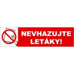 Samolepka nevhazujte letáky! - 4 x 15 cm - samolepící – Zboží Dáma