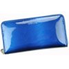 Peněženka Patrizia Piu Dámská lesklá celozipová kožená peněženka FF 119 modrá