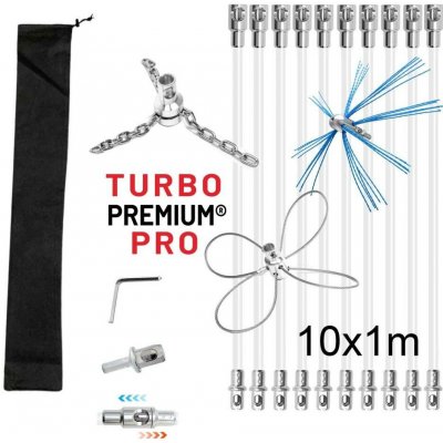 Turbo Premium Pro Rotačná kefa na čistenie komína Komplet 10 m – Sleviste.cz