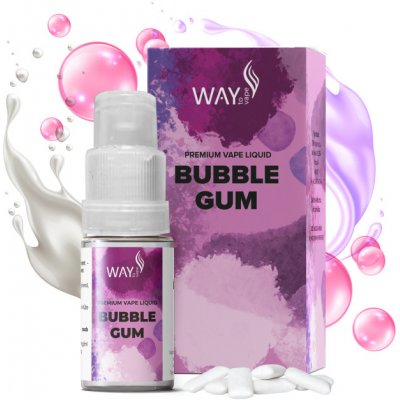 WAY to Vape Bubble Gum 10 ml 0 mg – Zbozi.Blesk.cz
