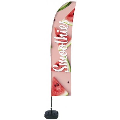 Jansen Display Beach Flag Budget Wind Complete Set Smoothies Watermelon Spanish, 90 x 1400 mm – Zboží Dáma